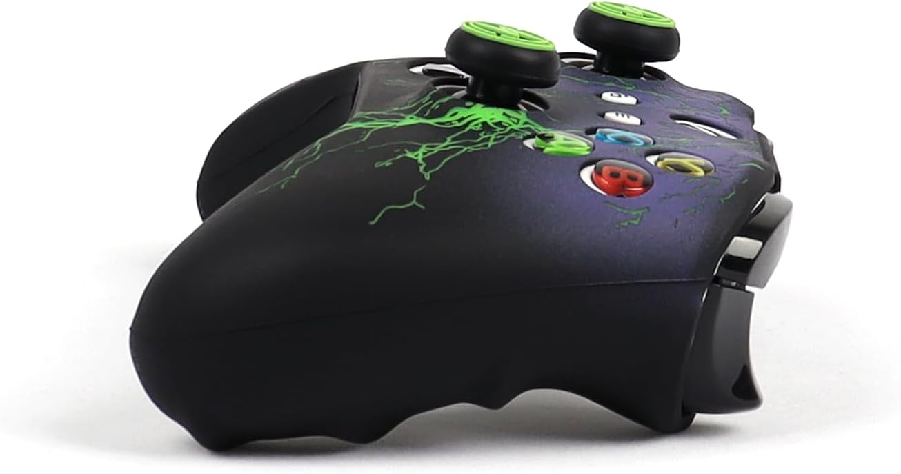 RALAN Controller Skin for Xbox One, Anti-Slip Silicone Controller Cover Protector Case Compatible for Xbox 1 Wireless/Wired Gamepad Joystick with 2 Cute Thumb Grips Caps. - Image 5