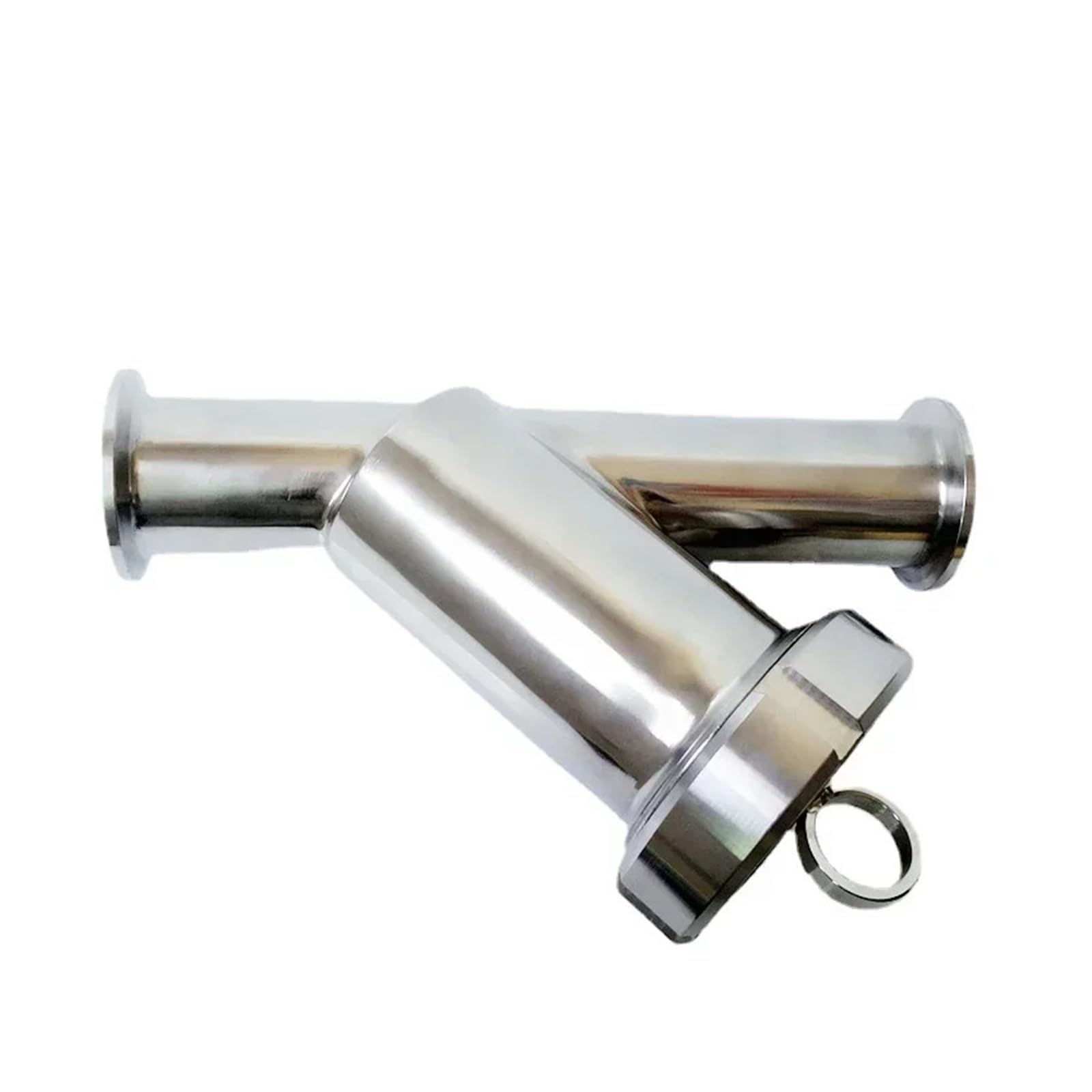 Filtre en Y à trois pinces (diamètre extérieur : 102 mm x 4 po) en acier inoxydable SUS 304, maille 30, for brassage maison.