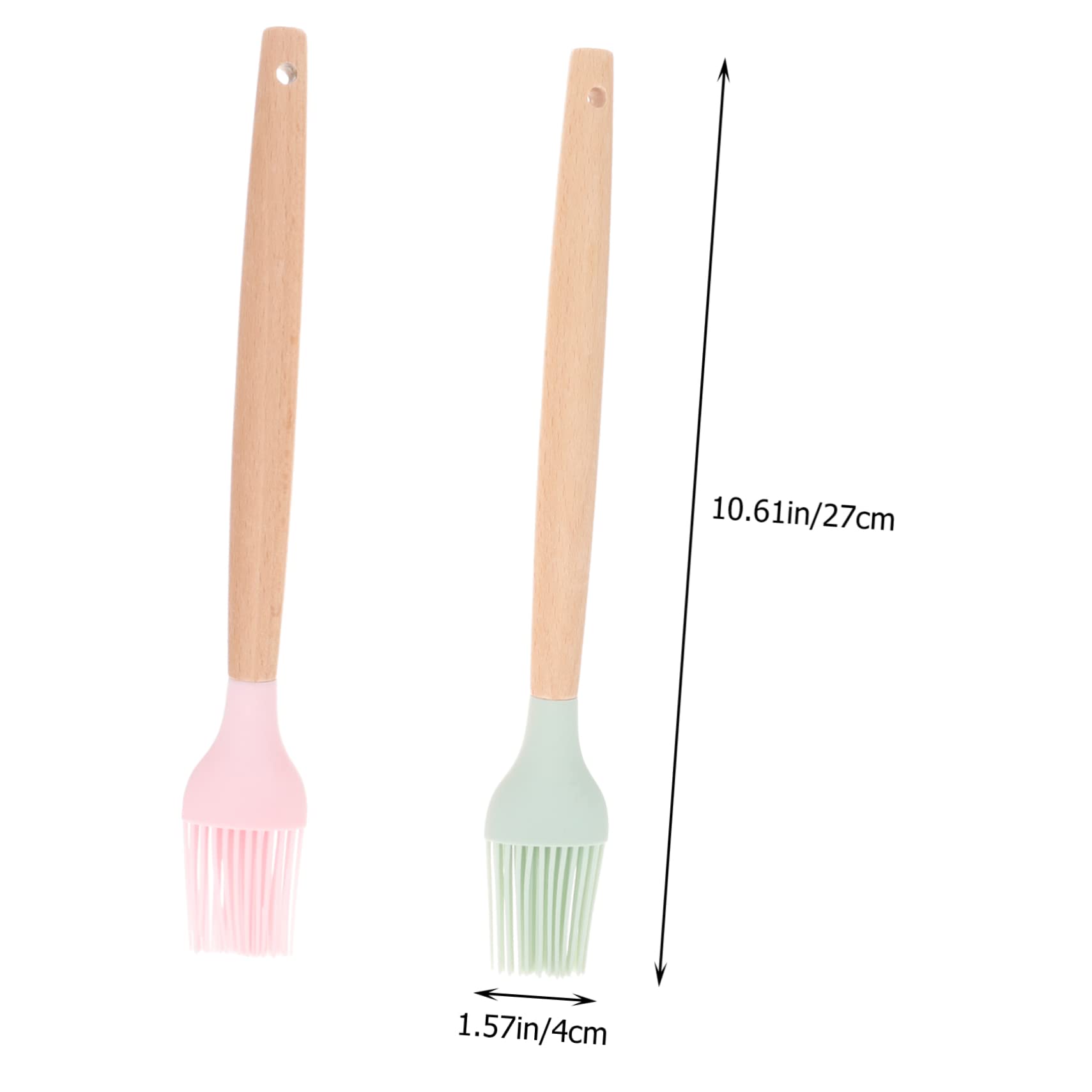 Garneck 4pcs Silicone Basting Pastry Cooking Brush Multi-purpose Bbq and Baking Brush for Sauces Marinades and Pastry Coating
