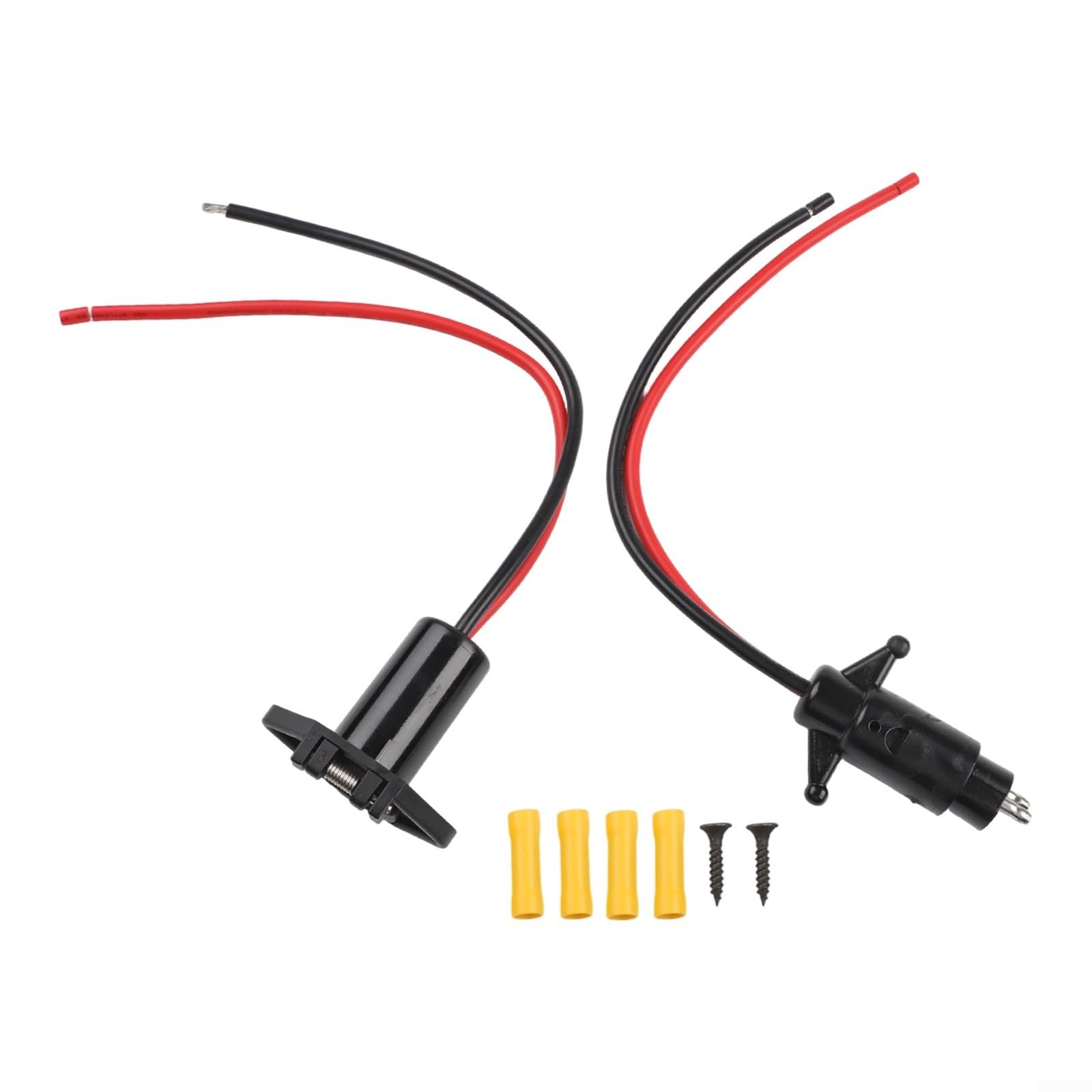 Niceminiwall Kit motore e presa per pesca a traina da 12 V 10 AWG, connettore maschio femmina impermeabile per motori marini con compatibilità con filo calibro 8 (B)