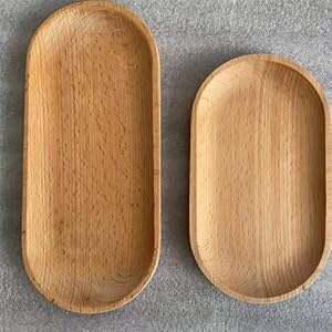 Mini Serving Tray for Jewellery Key Coin Set of 2, Oval Wood Natural Dessert Cup Tray, Small Wooden Cheese Plate, Tableware Decorative Tray Mini Serving Tray for Jewellery Key Coin Set of 2 Oval Wood Natural Dessert Cup Tray Small Wooden Cheese Plate Tableware Decorative Tray