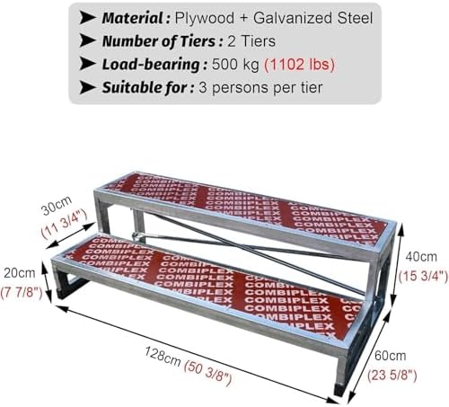 Adjustable Choral Risers with Galvanized Steel Legs – Ideal Singing Stand for Classroom & Church Performances, Enhance Sound Quality & Stability for Choirs