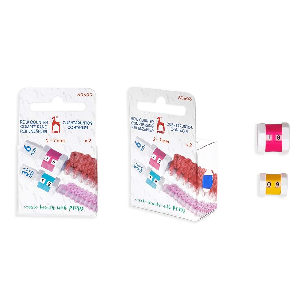 Pony Row Counter - Size S & L (2.00-7.50mm) - Roze