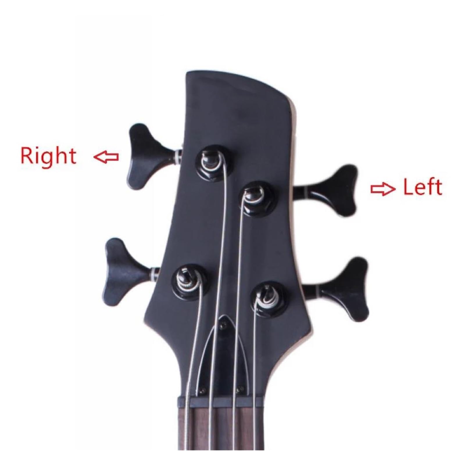 E Bass Im Maßstab 1:18 Mit Geschlossener Kopfplatte Und Chromsilbernen Stimmwirbeln Professionelle Gitarrenstimmwirbel