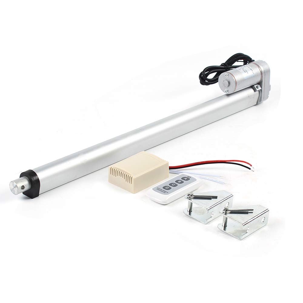 Actuator lineare 900 N DC 12 V, attuatore lineare 150 – 450 mm con telecomando < 50 dB per lavorazione meccanica, casa elettrica, ascensore, supporto per fotocamera