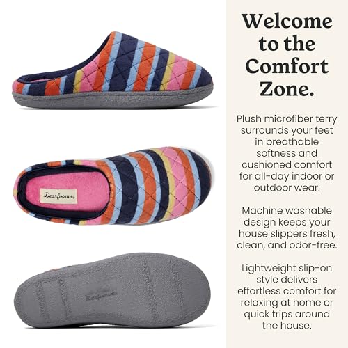 Image of Leslie Terry Clog House Shoes with Memory Foam, Indoor Slippers with Wide Widths