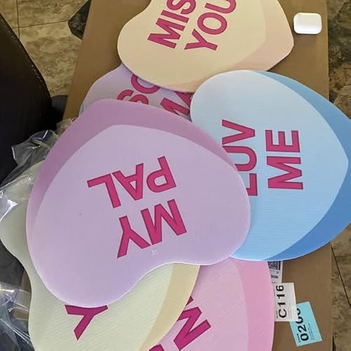 Victorystore Valentine's Yard Decorations Hanging Candy Hearts, Outdoor Valentine's Day Decorations, 12372 Set Of 9 Corrugated Plastic Hearts #TOP1
