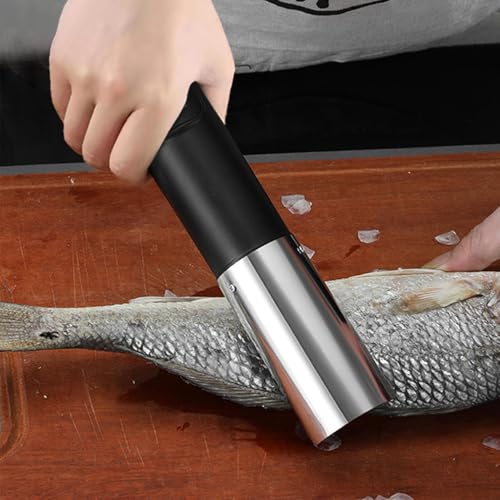 Grattoir à poisson avec couvercle électrique détartrant de poisson sans fil - 3