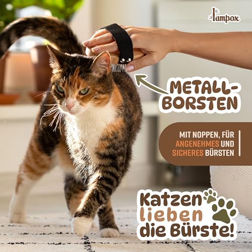 Fellbürste, Hundebürste, Tierbürste, Hundehaarbürste, Premium Bürste für Hund & Katze zur sanften Fellpflege, Striegel für Hunde & Katzenbürste, Hundekamm mit Massage-Effekt, Haustierbürste
