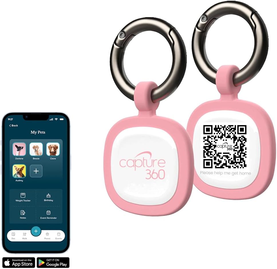 QR Code & NFC Silicone Silent Smart Pet ID Tag – Waterproof, Durable, Customizable Digital ID for Dogs & Cats – Easy Setup, Lost Pet Finder, Cloud Storage Option (Pink) QR Code & NFC Silicone Silent Smart Pet ID Tag – Waterproof, Durable, Customizable Digital ID for Dogs & Cats – Easy Setup, Lost Pet Finder, Cloud Storage Option (Pink)