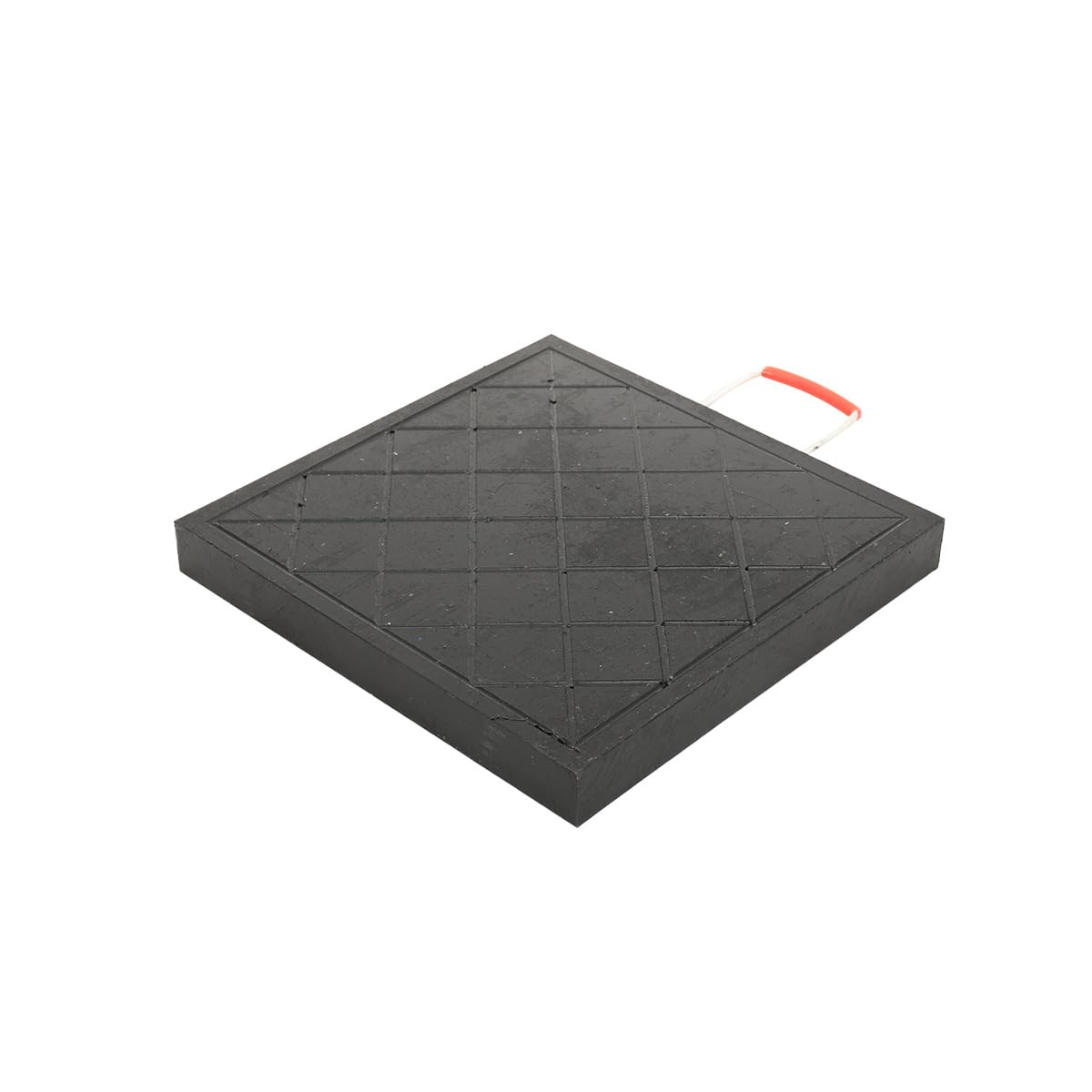 Lot de 2 plaques de support empilables, avec poignée en corde, Plaques de calage Patins de calage 40×40×4,5cm, Jack Pads - Plaques de support pour caravane, camping-car, béquille grues