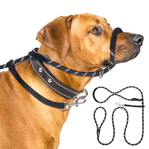 Loutep Figure of 8 Dog Lead 187cm Anti Pull Dog Lead