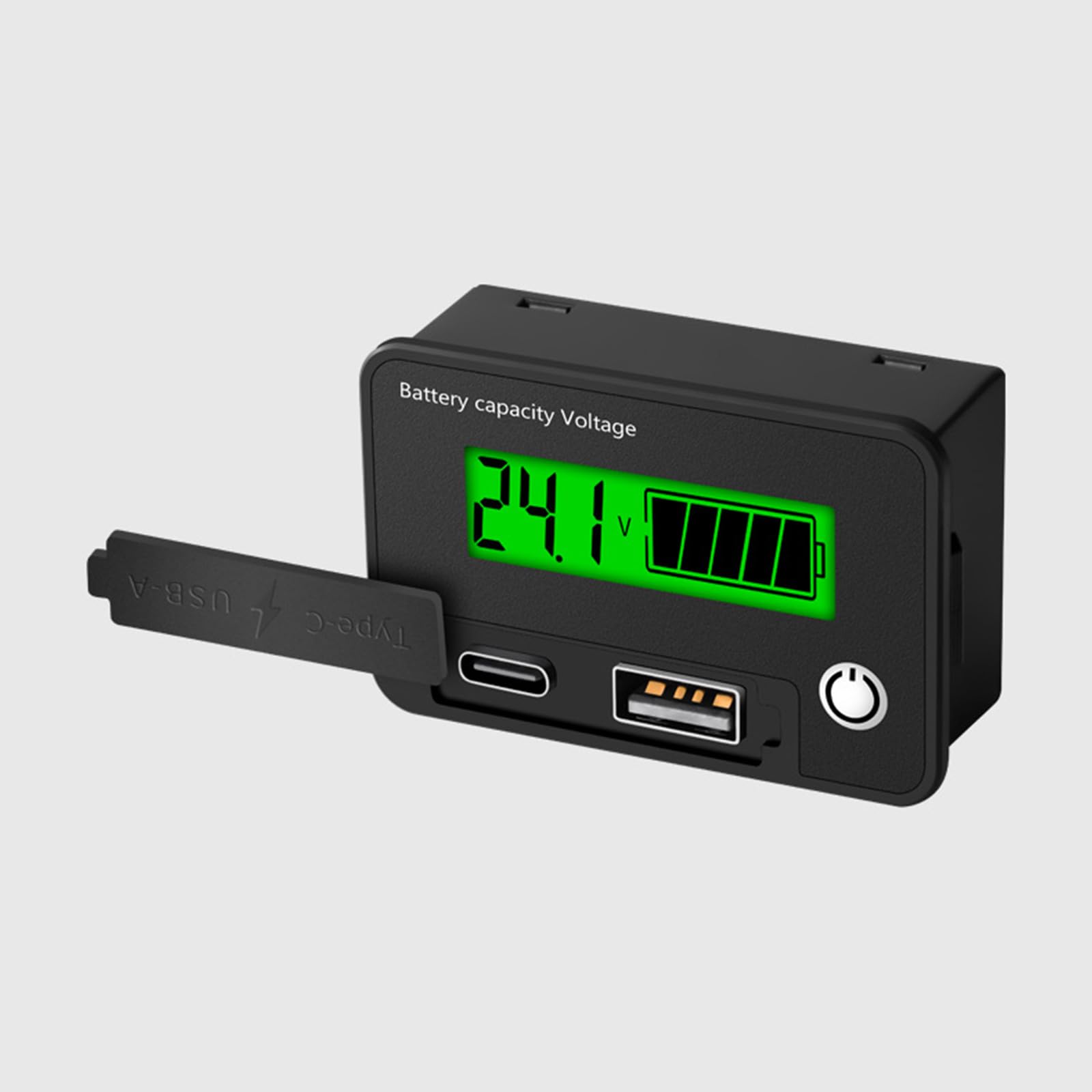 Hoembpn Voltmetro Digitale LED Per Batterie Auto - Monitor Tensione DC 8-30V, Doppia USB 20W, Per Litio E Piombo - Foto 6