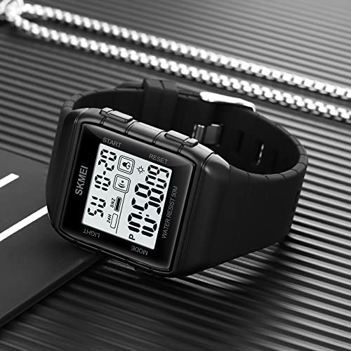 Gosasa Unisex Digital Sports Watch – Multifunction, 50M Waterproof, Silicone Strap, Stopwatch, Alarm, Countdown, Dual Time Zones for Men and Women4