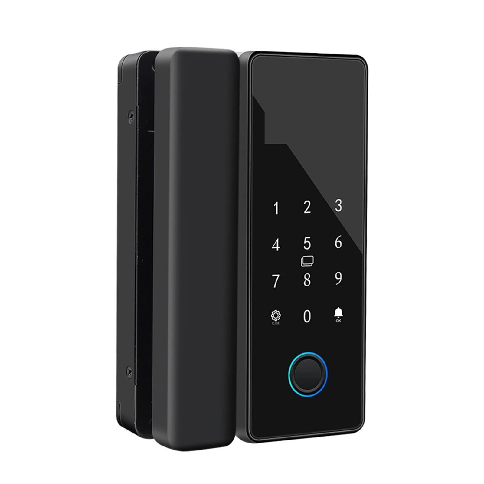Inteligentna blokada, blokada linii papilarnych. Elektroniczny zamek cyfrowy czytnik linii papilarnych szklany zamek do drzwi Bluetooth HAHA-Lock App kod dostępu karta elektroniczna Keyless Smart Phon