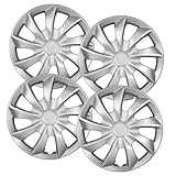 ROXX 4Pcs Set 13inch Universal Wheel Rim Cover Hubcaps Replacement (Only Fit for Iron Hub), ABS Material Snap On Car Truck SUV Hub Cap (5084,Lacquer)