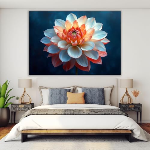Affiches murales fleurs orange salon affiche moderne chic