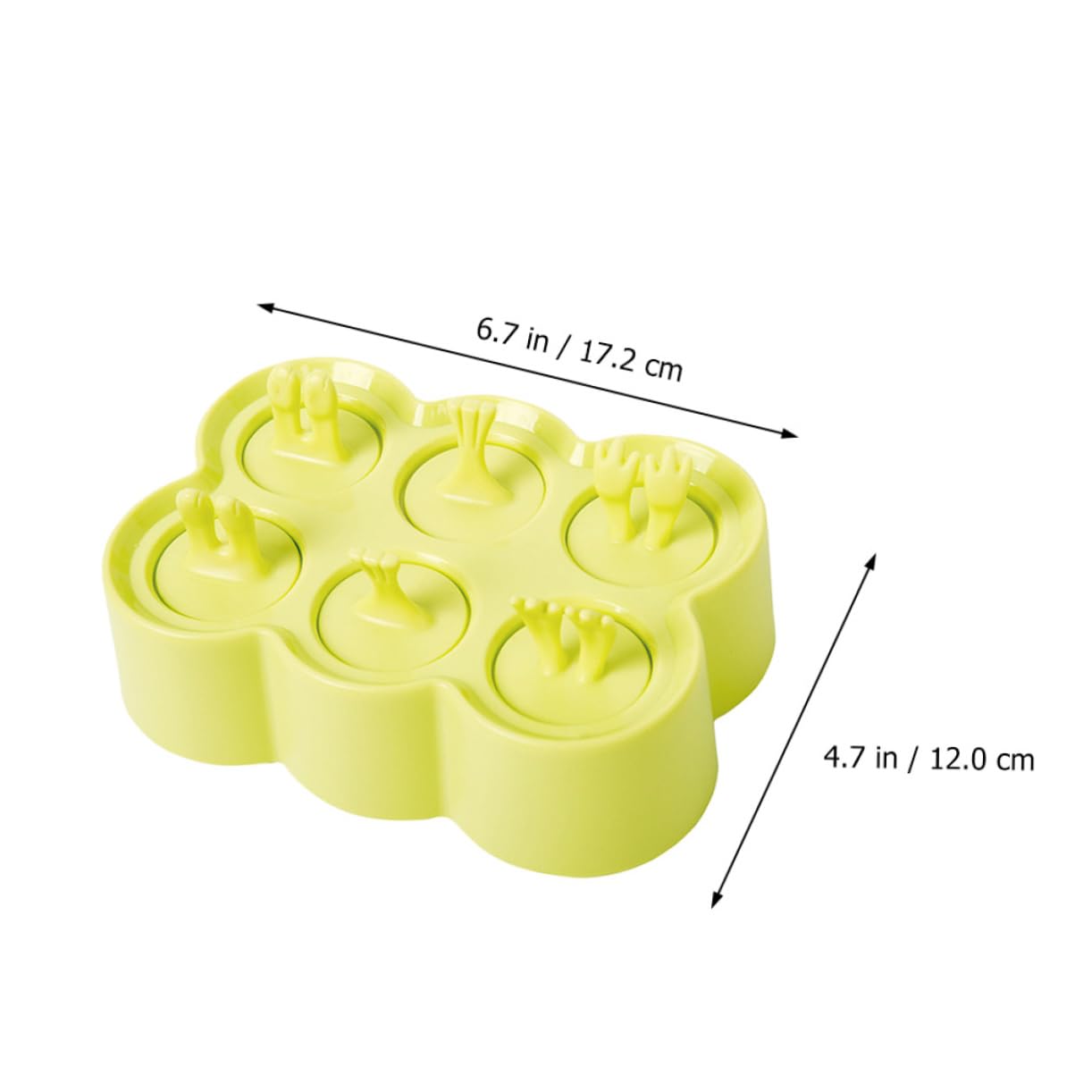 GALPADA 4 ensembles Moule à Glace Silicone DIY Forme Danimaux Réutilisable Froid pour Bâtonnets de Glace Pudding et Bonbons