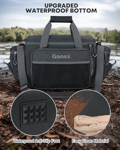 Gonex Bolsa de Equipo de Pesca para Agua Salada y Dulce, Bolsa de Almacenamiento Resistente al Agua para Caja de Tackle Tallas 3600 y 3700 miniatura 3