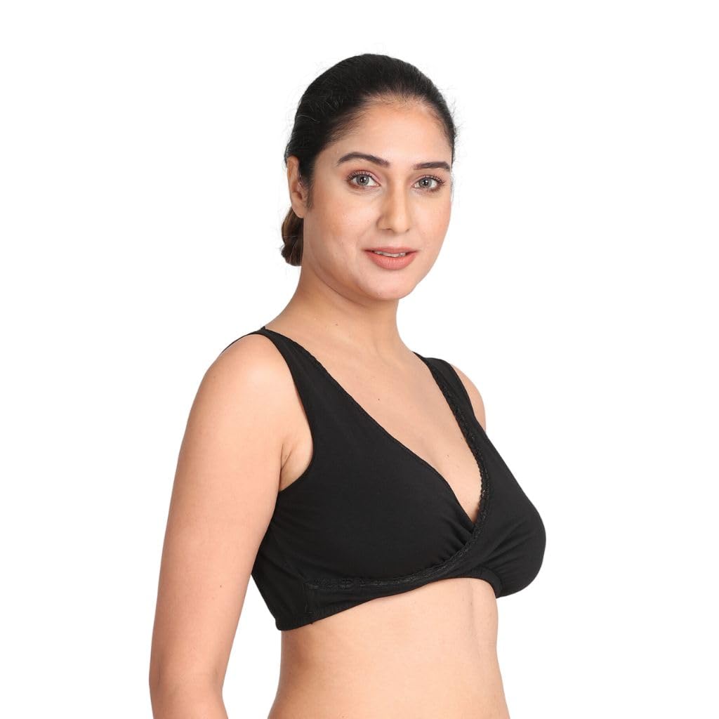 Morph Maternity | Feeding Bras for Women Leakproof| Bra for Feeding Moms | Non-Padded Wire | Pull Over Cup for Easy Feeding | Leak Proof & Skin Friendly Cups Prevents Leaks | Pack of 1 4 51kV8HFDMdL. SL1024