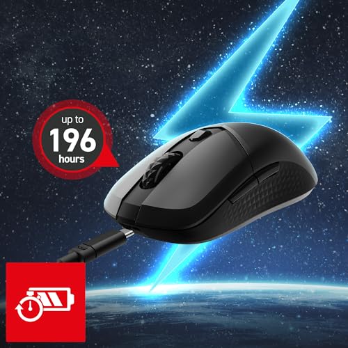 Image of msi Versa 300 W 8K Gaming Mouse, 26000 DPI, 8000Hz Polling Rate, 60M+ Clicks, OMRON Optical Switch, Optical Sensor, Ergonomic Ambitextrous Hand Design, RGB Light