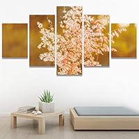 SIGNWIN 5 Panel Canvas Wall Art Modern Art Bouquet Colorful Decorative Elements Floral Multicolor Photography - 60