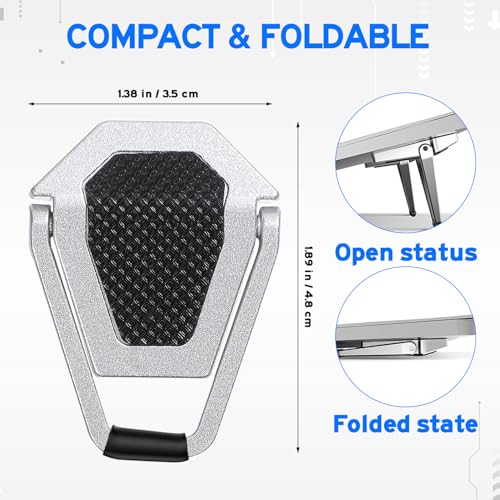 Base portátil ajustable para laptop 2 piezas aluminio negro miniatura 2