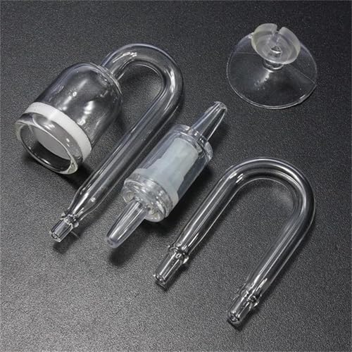 Yuehao 4 で 1 水族館 CO2 ディフューザー セット二酸化炭素噴霧器チェック バルブ U 型コネクタ吸引カップの魚タンク植え供給