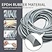 JZHLLA Backer Rod 1/4 Inch 100 Ft, EPDM Rubber Backer Rod Caulk Saver for Joints Concrete Gaps and Filling, Wall Cracks, Driveway and Joint Filler (Grey)