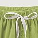 Zzalalana 4 Pack Girls Cotton Linen Shorts Casual Summer Beach Shorts Kids Elastic Waist Athletic Shorts with Pockets Green