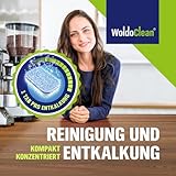 WoldoClean 2in1 Entkalkungstabletten für Kaffeevollautomaten - 2-Phasen Entkalker gegen Kalk & Korrosion, einzeln verblistert, 6 Tabletten