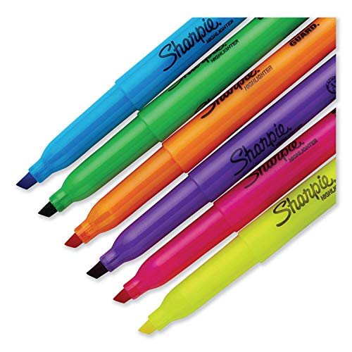 Sharpie Pocket Highlighters Chisel Tip Highlighter Marker Set Office Supplies And Classroom Supplies Assorted Colors 24 Count