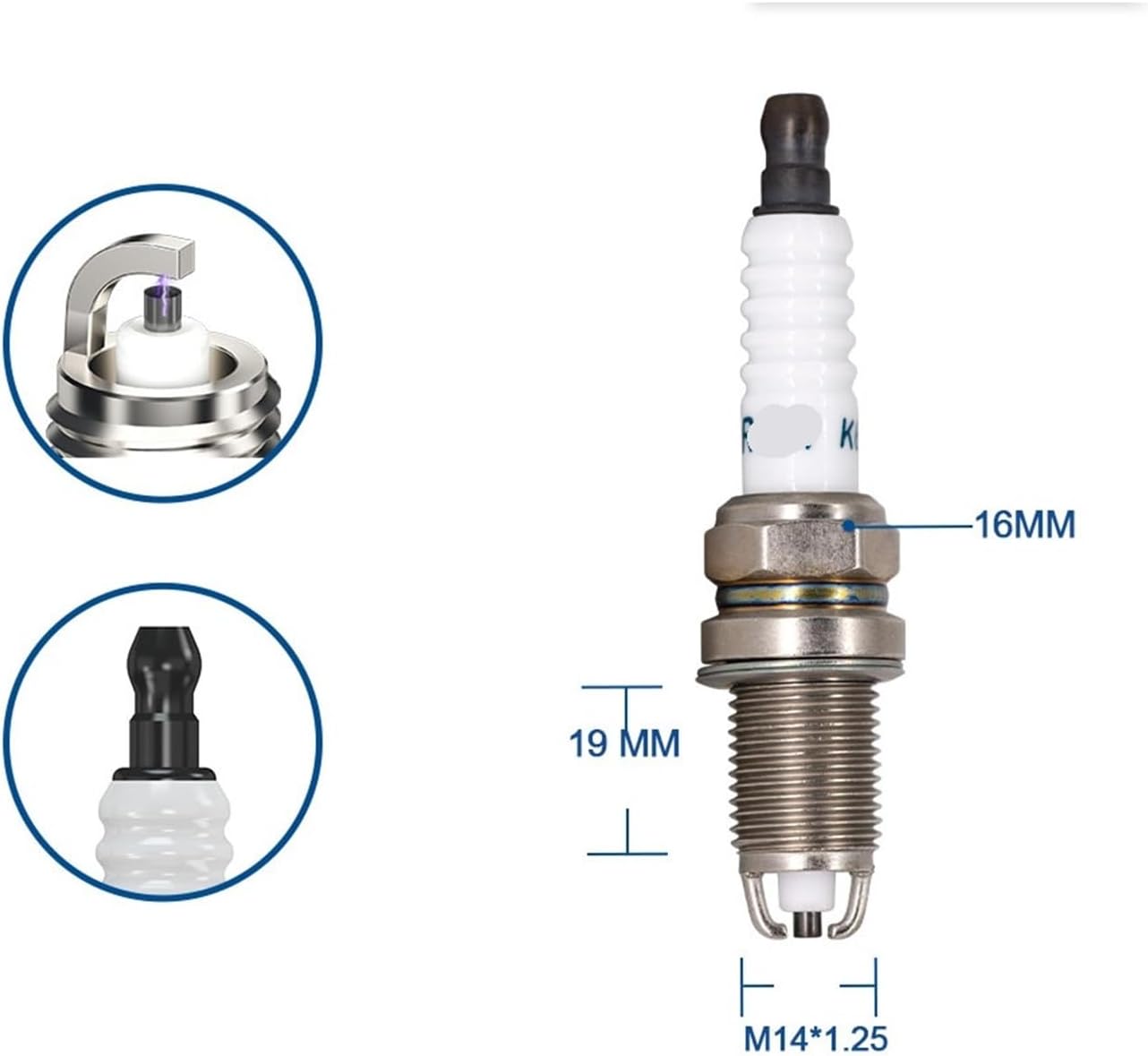 2-8 Pieces Spark Plugs BKR6EK F04DAR FR6LDC K20PR-SU9 K20TNR-S K20TXR Suitable for OE026 RC8DMC Spark Plugs K6RDY(2 Pieces with Box)