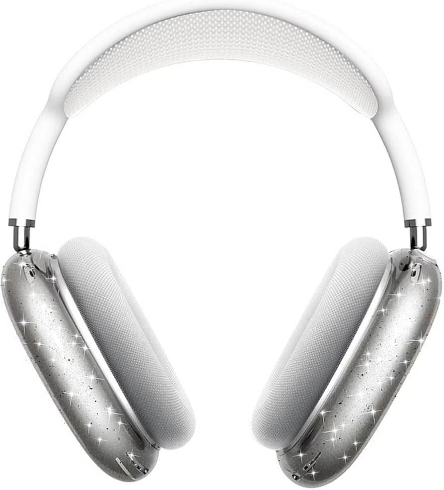 SaharaCase Hybrid Flex Cover Case for Apple AirPods Max [Rugged] Headphone Protection Antislip Grip Slim (Transparent Sparkle) - Image 3