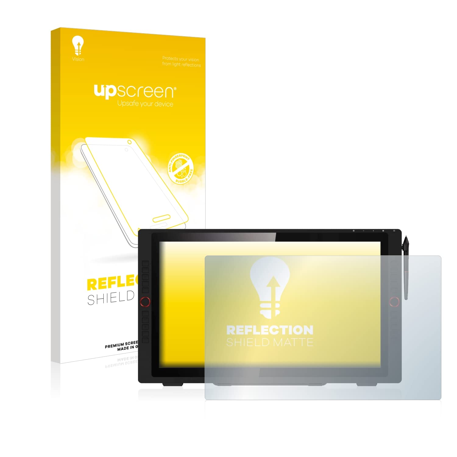 upscreen Entspiegelungs-Schutzfolie für XP-Pen Artist 24 Pro Displayschutz-Folie Matt [Anti-Reflex, Anti-Fingerprint]