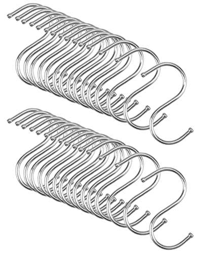 QWORK 30 Pièces S Crochets Acier Inoxydable, 6.5 cm, Crochet Cuisine, Pour Suspendre Casseroles Et Casseroles, Plantes, Outils, Vêtements, Serviettes