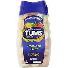 Tums Ultra, Assorted Tropical Fruit, 72 Count Pack of 2