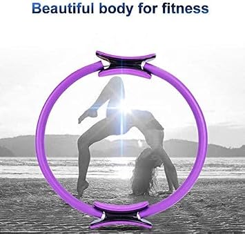 Pilates Ring Magic Exercise Circle Dual Grip Yoga Pilates Ring Resistance Circle Pelvic Floor Muscle Training Full Body Toning Sculpting Inner/Outer Thighs Weight Loss