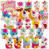 Ksmky 24PCS Unicorn Squishy Toys, Easter Egg Fillers Stuffers, Squishies for Kids, Slow Rising Stress Relief Toys, Party Favors Goodie Bag Stuffers, Classroom Prizes