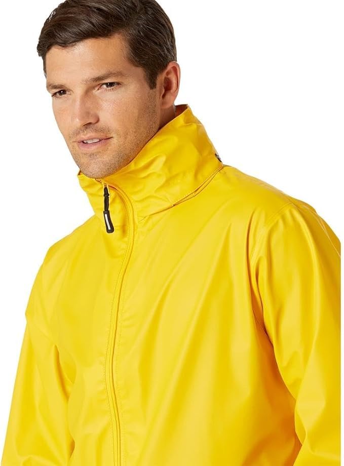 Image of Helly Hansen Workwear Voss Waterproof Mens Rain Jacket Featuring Full Stretch Fabric and Adjustable Hood