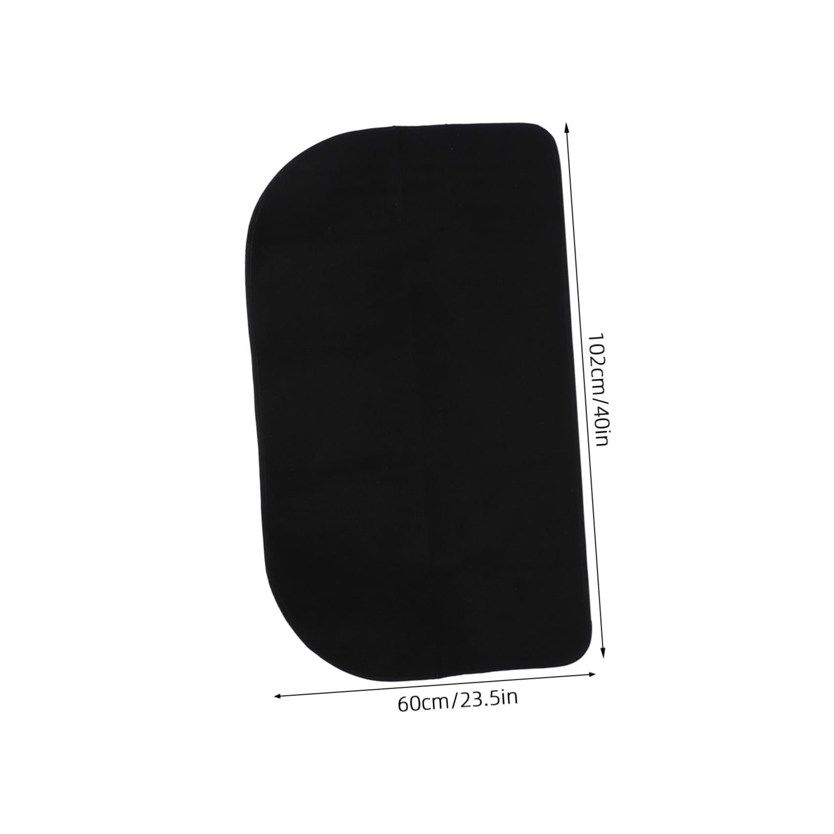 Toyvian Tappeto per Focolare Ignifugo Mezza Forma in Poliestere e Pvc Resistente al Fuoco e All'usura, Base Protettiva per Caminetto Moderno per Interni Domestici