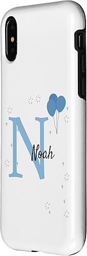 Miniatura 8 de Funda para iPhone SE (2020)  7  8 Noah Motif con nombre para niños, regalo personalizado con aspecto azul