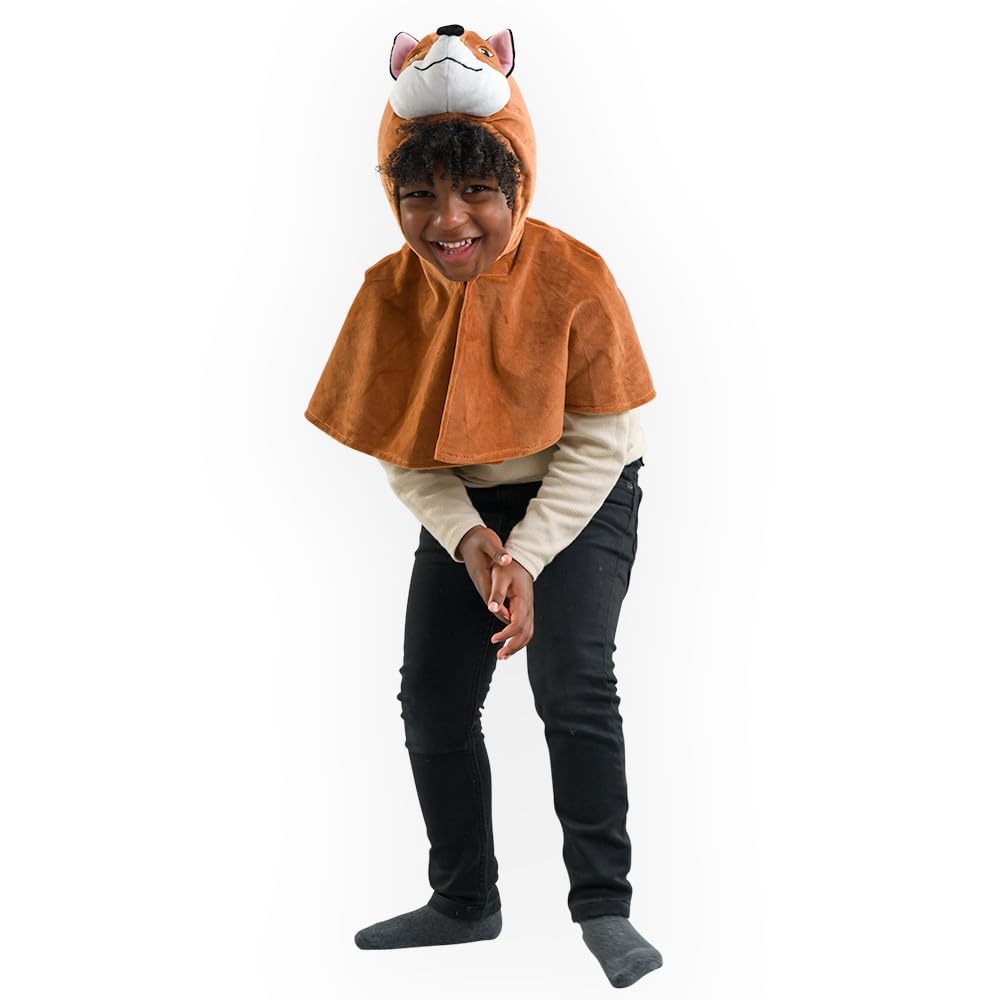 PRETEND TO BEE Woodland Creatures Fox Dress Up Cape for Kids, One Size, 18 Months- 5 Years