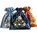 2500 Silk Brocade Double Layer Pouch Drawstring Coin Purse Gift Candy Bag H8.3 W7.1 12pcs/Set SND006