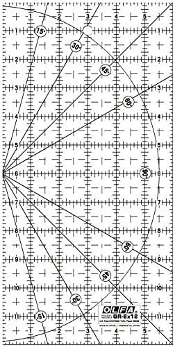 Olfa Règle Guide Transparente 6 x 12mm idéale pour le patchwork - 3