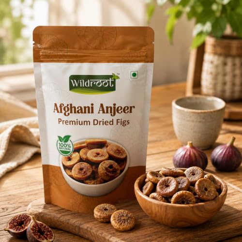Image of Wildroot Afghani Anjeer Premium Dried Figs 200g | Naturally Sweet Whole Dried Figs | Soft & Chewy Ready-to-Eat Dry Fruit | Source of Fibre | Ideal for Snacking, Baking, Desserts & Everyday Use