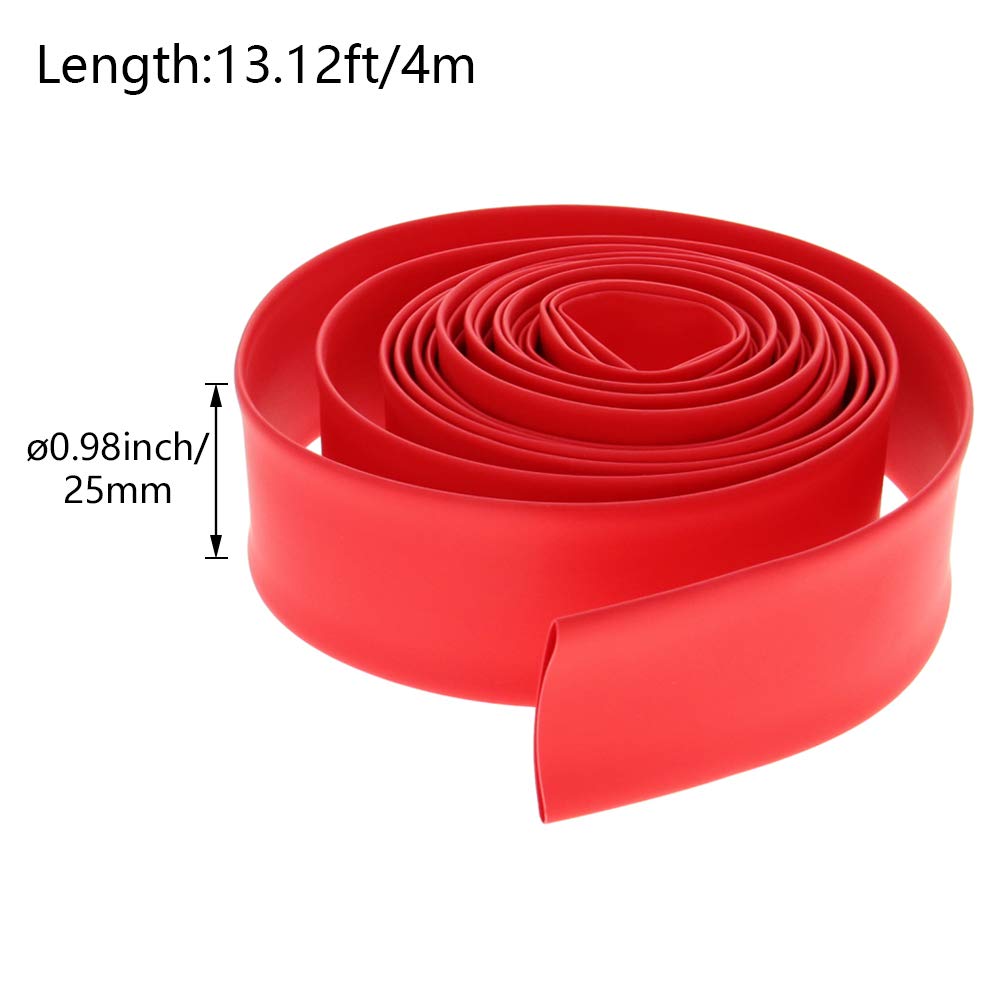 Othmro PE termorestringente tubo 2:1 isolamento elettrico tubo cavo cavo guaina guaina involucro 3,5 mm diametro 10 m lunghezza giallo 1 pz