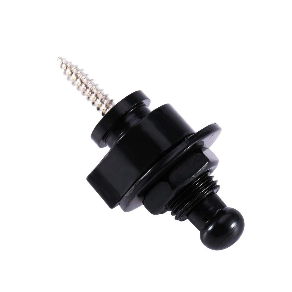 10PCS Guitar Strap Locks Metal Security Straplocks String Instrument Accessory (Black)