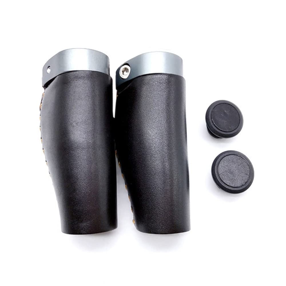 Fahrrad Lenkergriffe Klappbare Fahrradgriffe Leder Kurze Fahrradgriffe Retro Kurze Leder Ergonomische Kurze Fahrradgriffe