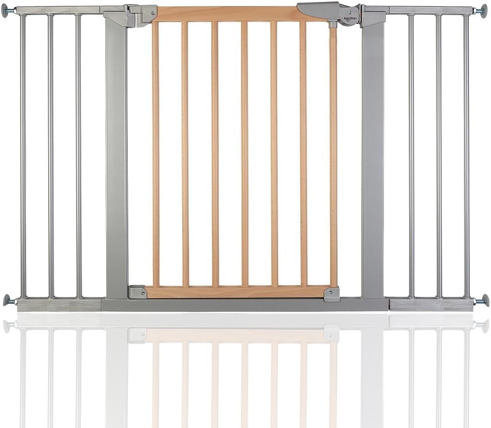 BabyDan True Pressure Avantgarde Baby Safety Stair Gate Silver Beech All Widths (109.7cm-117.1cm)